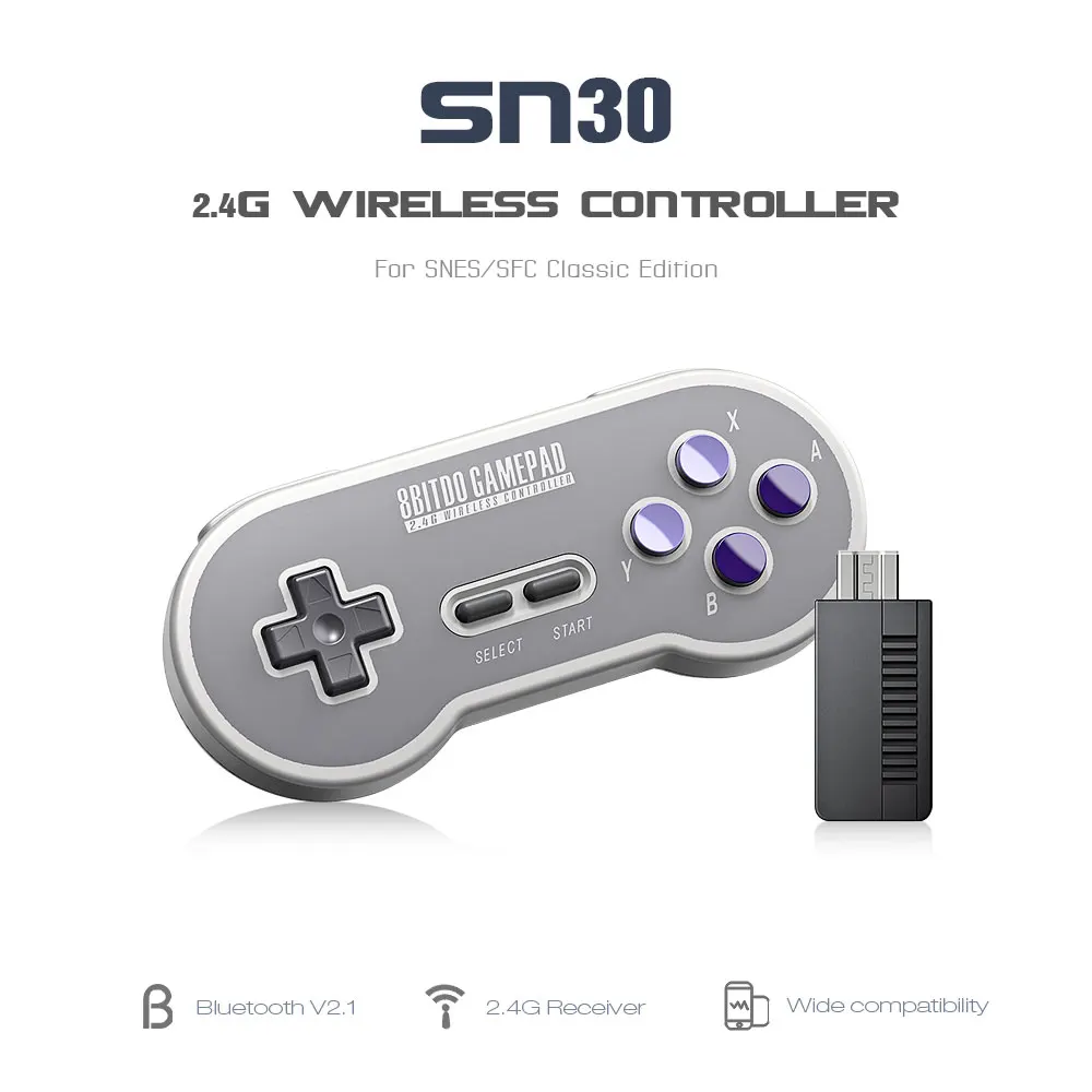 8bitdo SN30 Беспроводной Bluetooth геймпад игровой пульт дистанционного управления с 2 4 г