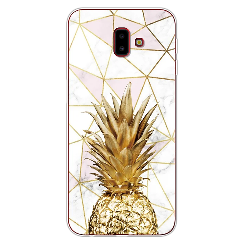 Flower Marble Soft Cases For Samsung Galaxy J6 Plus Case 6.0" Silicon TPU For Samsung Galaxy J6Plus Case Coque Capa Fundas Cover