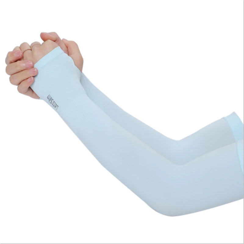 as the picture 1 Pair Ice Cooling Sleeves Arm Warmer Breathable UV Sun Protection Running Basketball Elbow Pad Sports Stretch Outdoor Sleeve - Цвет: as the picture