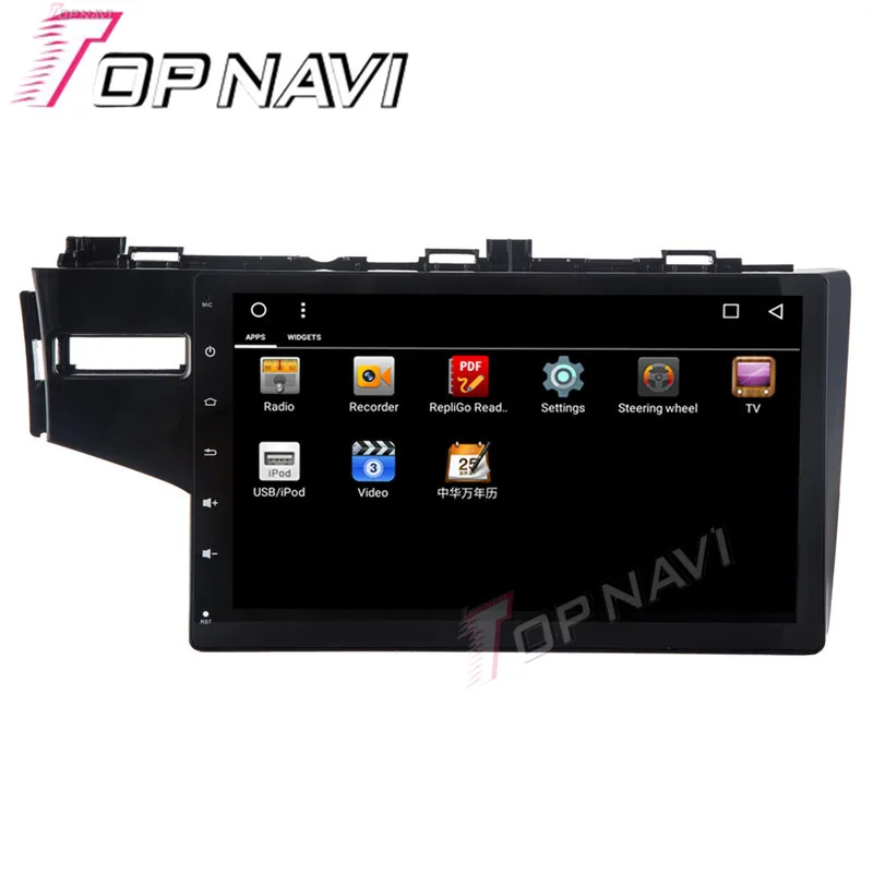 Topnavi 10.1 &quot4 ядра Android 6.0 автомобиль GPS навигации для Honda Jazz 2014 Авторадио Мультимедиа