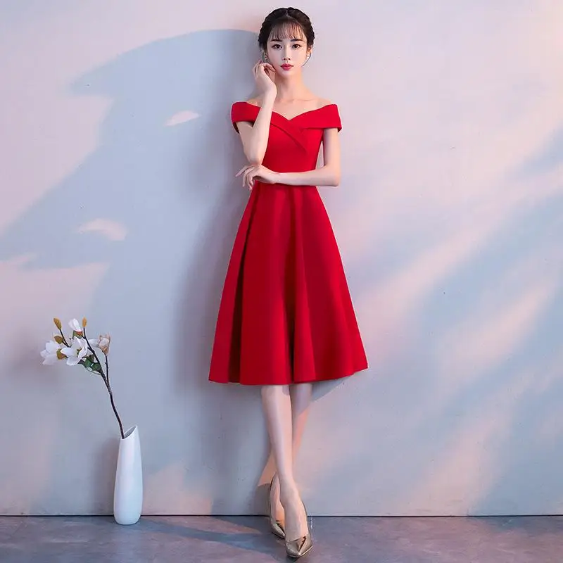 Вечерние Длинные Cheongsam ретро пикантные Тонкий платье брак китайский стиль Свадебные Qipao модная женская одежда Vestido - Цвет: A - Red