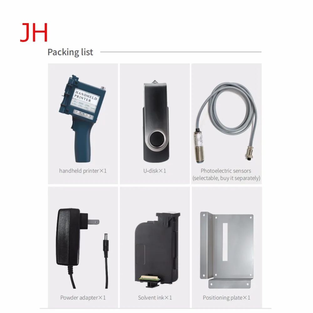 Сенсорный экран JH ручной принтер Интеллектуальный USB QR код струйный кодировщик