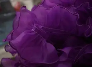 deep purple 3 метра 9 цветов DIY аксессуары для одежды 8 см складные шифоновые пряжа кружево сетка отделка Марля аксессуары с оборками LC0147 - Цвет: deep purple