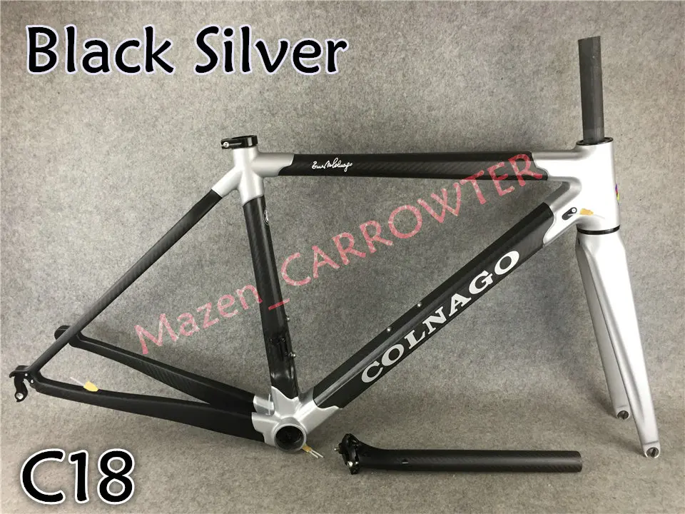 C18 18 цветов T1000 CARROWTER Colnago C60 карбоновая рама для дорожного велосипеда с 48/50/52/54/56 см BB386 3 к матовая/глянцевая - Цвет: C18