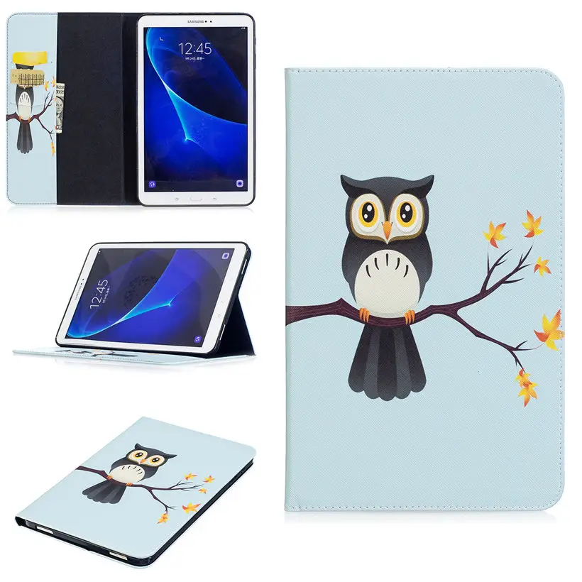 Тонкий чехол из полиуретана с рисунком панды и совы для Samsung Galaxy Tab A A6 10 1 2016 Φ T585 T580