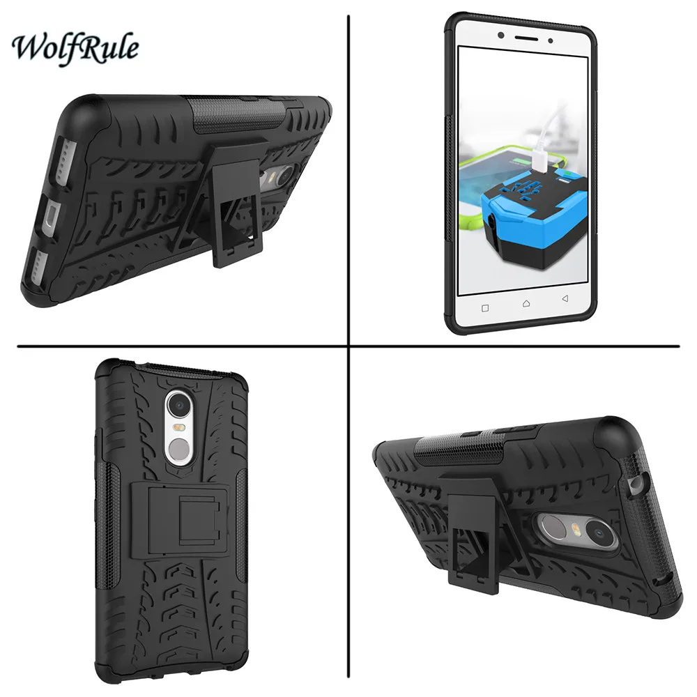 Чехол wolflule для Lenovo K6 Note чехол из ТПУ и ПК с подставкой противоударный Coque 5 5''|phone