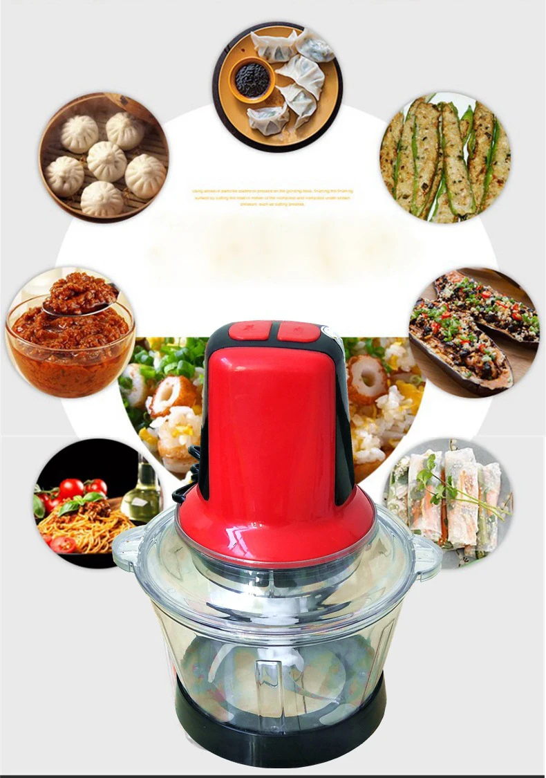 Многофункциональная электрическая мясорубка для пищевых продуктов, домашний измельчитель, автоматический измельчитель, измельчитель из нержавеющей стали, блендер для овощей и фруктов
