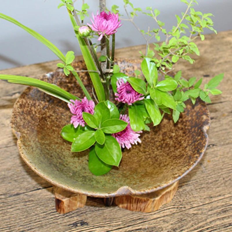 Винтажные грубые керамические цветочные горшки гидропонный бонсай в японском