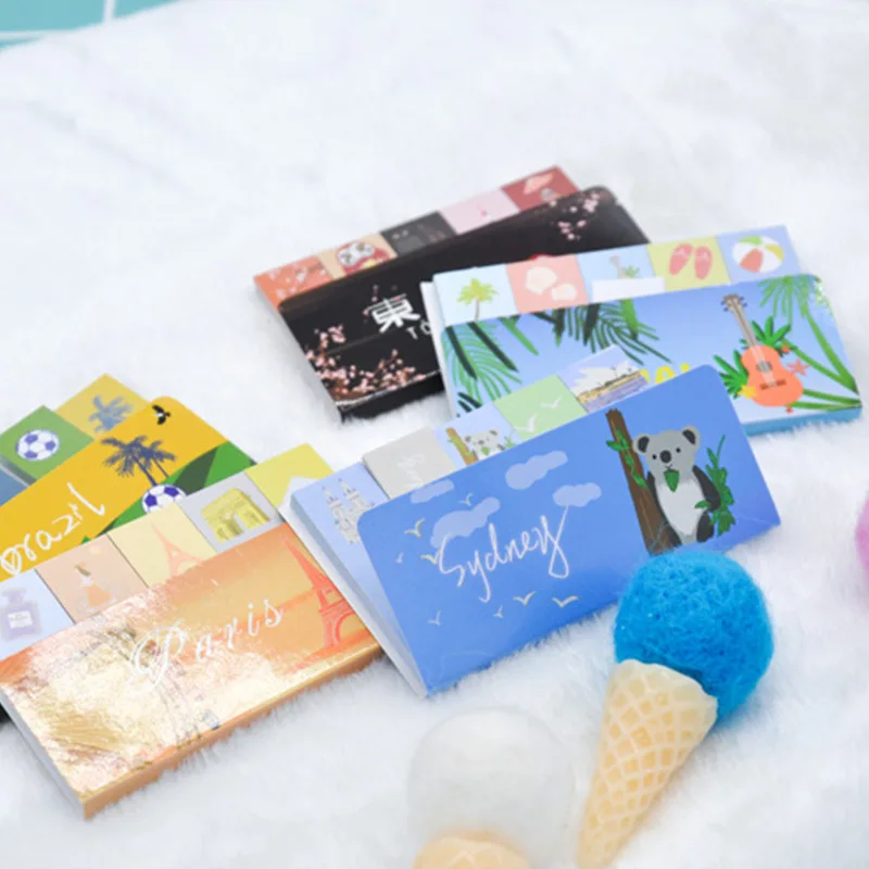 5 шт. Go travel sticky note Бразилия Токийский город Париж путешествие цвет блокнот
