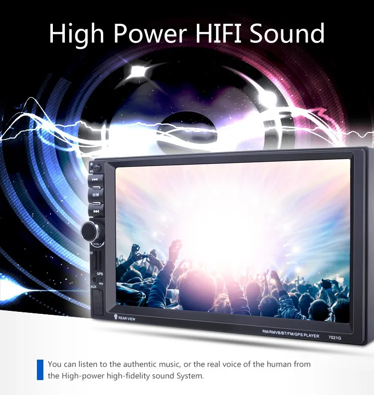 7 дюймов 2 Din HD Автомагнитола MP5 плеер с цифровым сенсорным экраном Bluetooth USB/TF/FM DVR/Aux вход Поддержка Handsfree автомобильный заряд gps