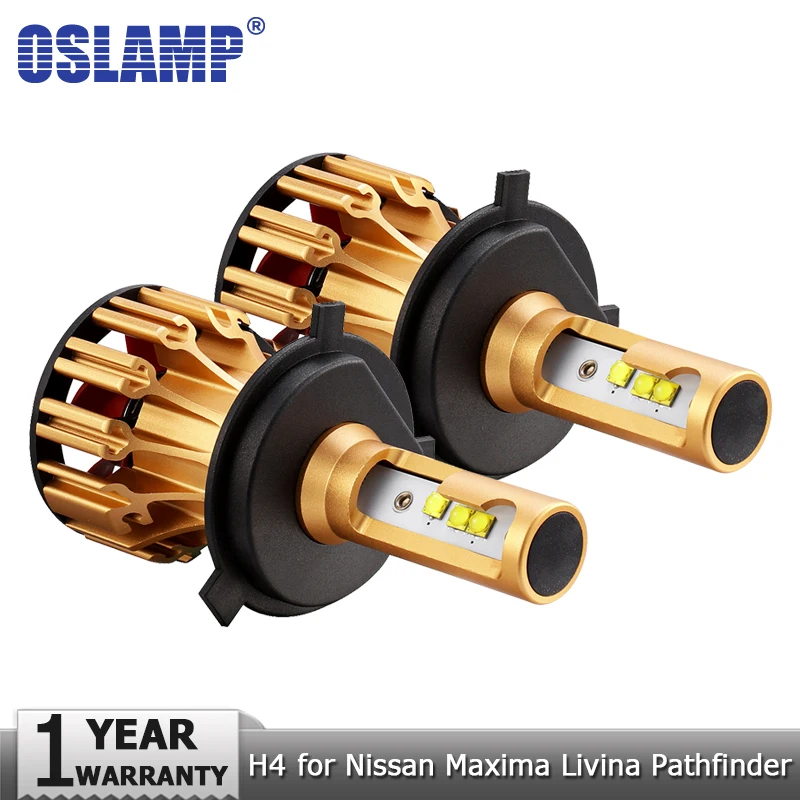 Oslamp H4 Hi lo луч автомобилей Светодиодный лампы SMD 70 W 7000LM Авто налобный фонарь