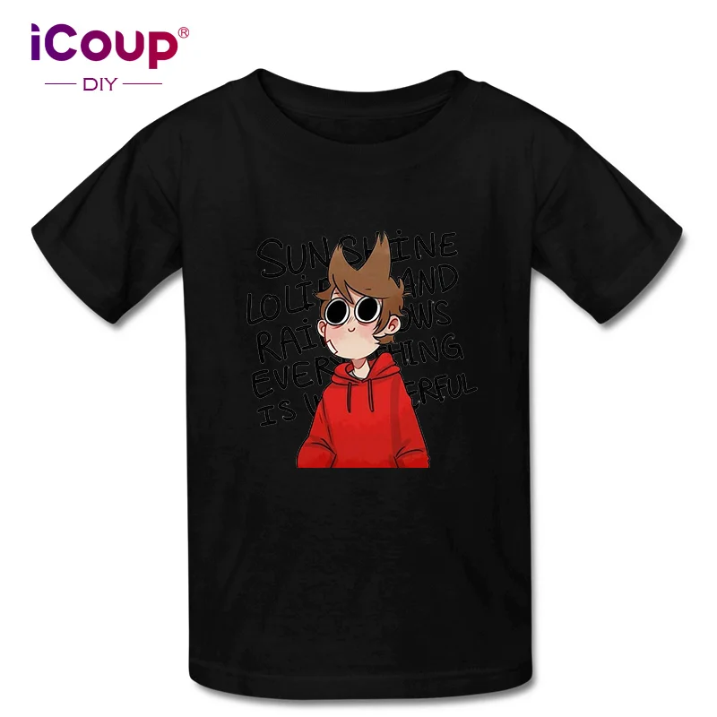 ICoup детский Eddsworld Tord 100% хлопок короткий рукав|Мужские футболки| |
