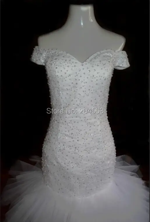 Hot Sale Real Picture Sweetheart Wedding Dresses Mermaid vestido de noiva with Crystals | Свадьбы и торжества