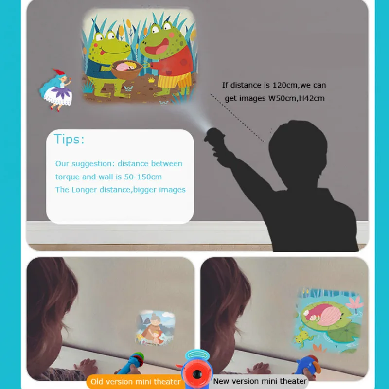 OLOEY Роман компактный проектор фонарь образовательная история книга сна свет