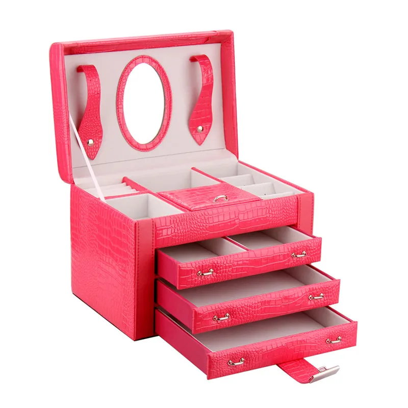 RPOMOTION большая бархатная шкатулка для ювелирных изделий ожерелья серьги оргнизер