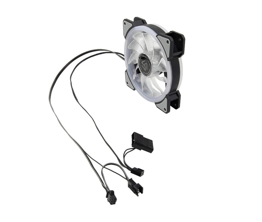 ALSEYE RGB вентилятор 120 мм кулер 12V 3pin компьютер вентилятор Dual LED кольцо многоЦветные вентиляторы дистанционного управлени