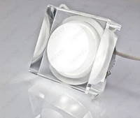 5x dimmable 7w crystal brick led recessed ceiling wall light cabinet decor lamp