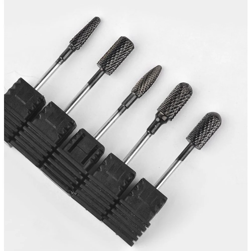 5 типов твердосплавных фрез для ногтей Черная машина с титановым покрытием