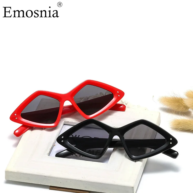 Многоугольные нестандартные солнцезащитные очки винтажные женские летние