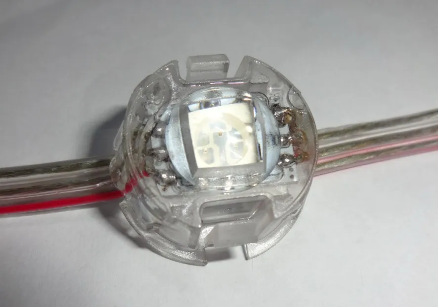 50 шт. модуль пикселей WS2811 5050 SMD 5 в пост. Тока 20 мм класс IP68 прозрачный провод с len|wire