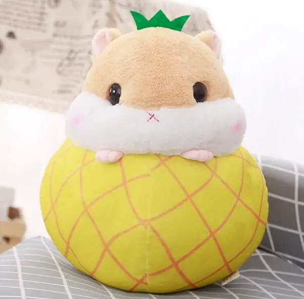 30CM pineapple 1 шт. 30/45 см Kawaii хомяк плюшевые игрушки куклы мультфильм животных хомяк обратиться к фруктов куклы творческий Новое поступление на год подарок для детей - Цвет: 30CM pineapple