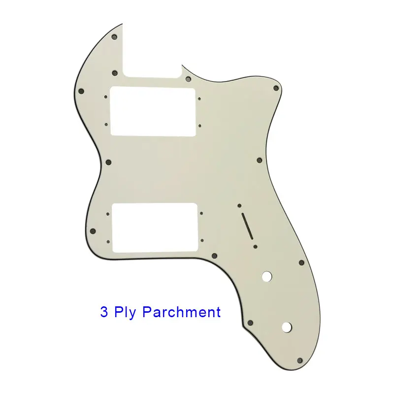 Гитарные части-для классической серии '72 Telecaster Tele Thinline, гитарная накладка, пластина с широким диапазоном звукоснимателей Humbucker - Цвет: 3Ply Parchment