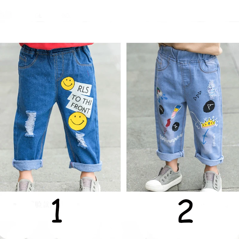 Одежда для маленьких мальчиков свободные джинсы высококачественные брюки с