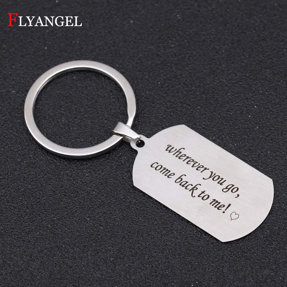 1 шт. нержавеющие стальные брелки куда бы вы ни отправились мне брелок подарок на