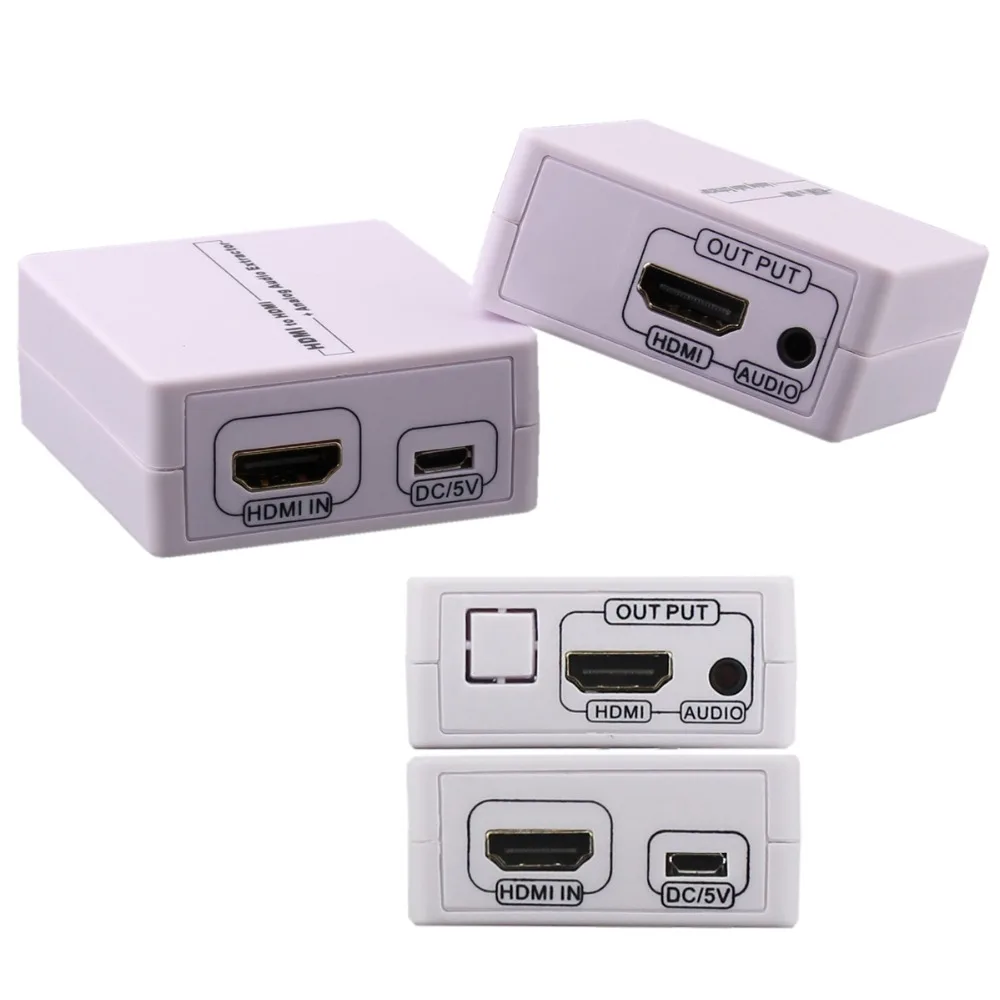 High Quality MINI HDMI to Converter+Analog Audio Extractor Digital Stereo And Optical Out For 2.1 Channel Speakers Adapter |