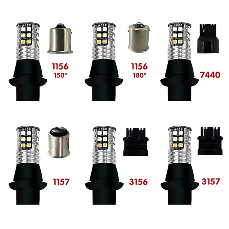 Фото BA15S BAU15S T20 7440 3156 1156 P21W WY21W Светодиодный дневной светильник Поворотная сигнальная BA15S BAU15S T20 7440 3156 1156 P21W WY21W Светодиодный дневной светильник Поворотная сигнальная