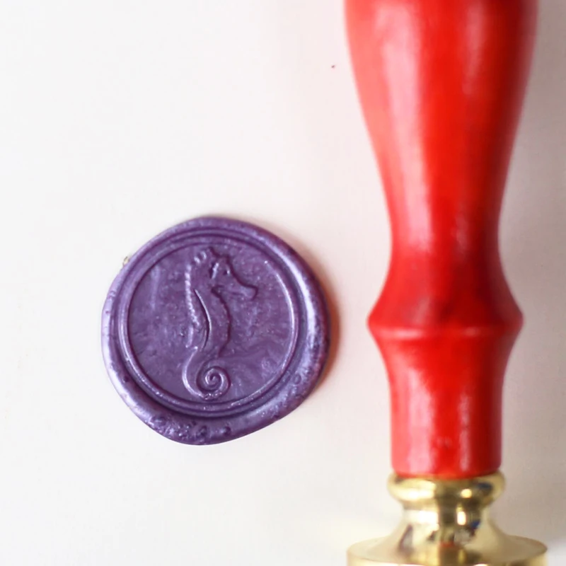 Восковая печать ws17 морской лошади морская морские печати конверты Пляжная