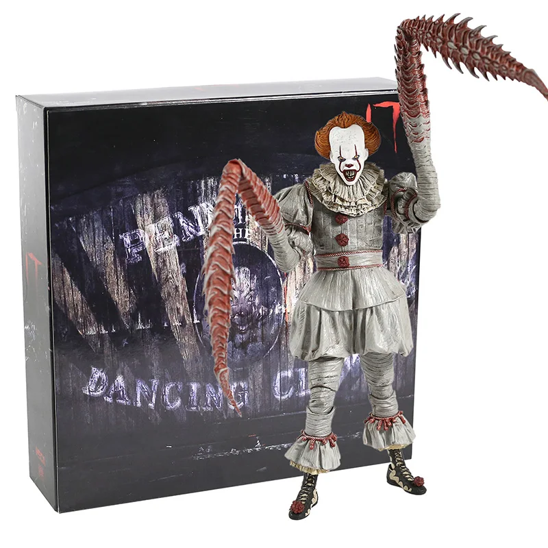 box NECA Стивен Кинг это конечная пеннивайз танцы клоун ПВХ фигурка коллекционная игрушка подарок на Хэллоуин Кукла - Цвет: box