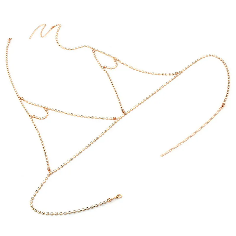 Женский купальник с блестящими кристаллами и стразами|Украшения для тела| |