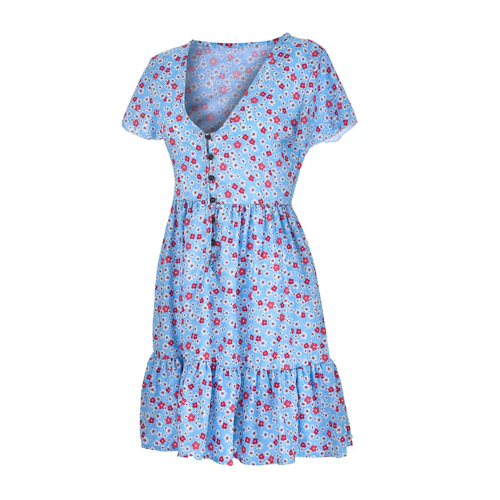 MUQGEW летняя одежда для женщин элегантное платье для женщин s Boho Летнее вечернее пляжное платье Короткое мини-платье, Сарафан# Y3