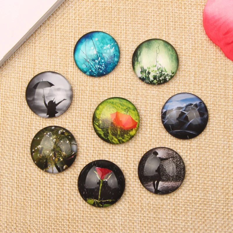 Круглые серьги reidgaller 10 мм 12 14 18 20 25 мм|glass cabochon 10mm|glass cabochondiy earrings |