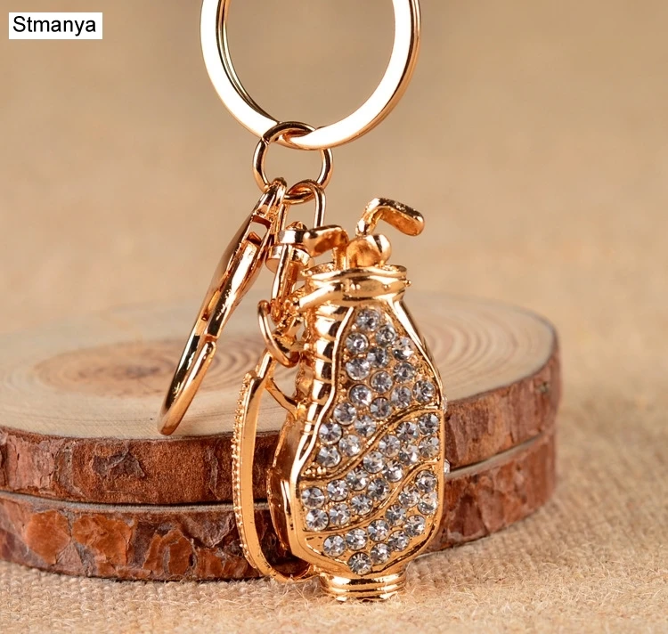 Дизайнерский крутой брелок для ключей в виде сумки гольфа автомобиль мужчин и