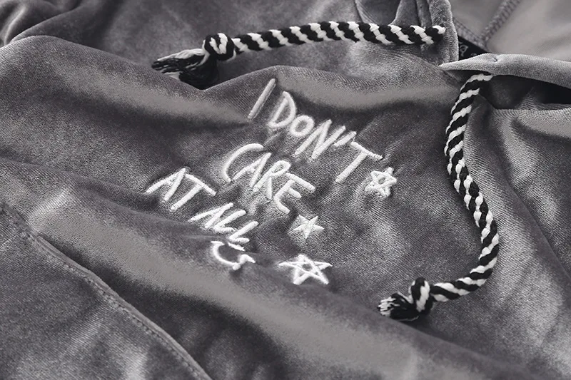 Модная одежда для маленьких девочек толстовка с капюшоном и надписью толстовки