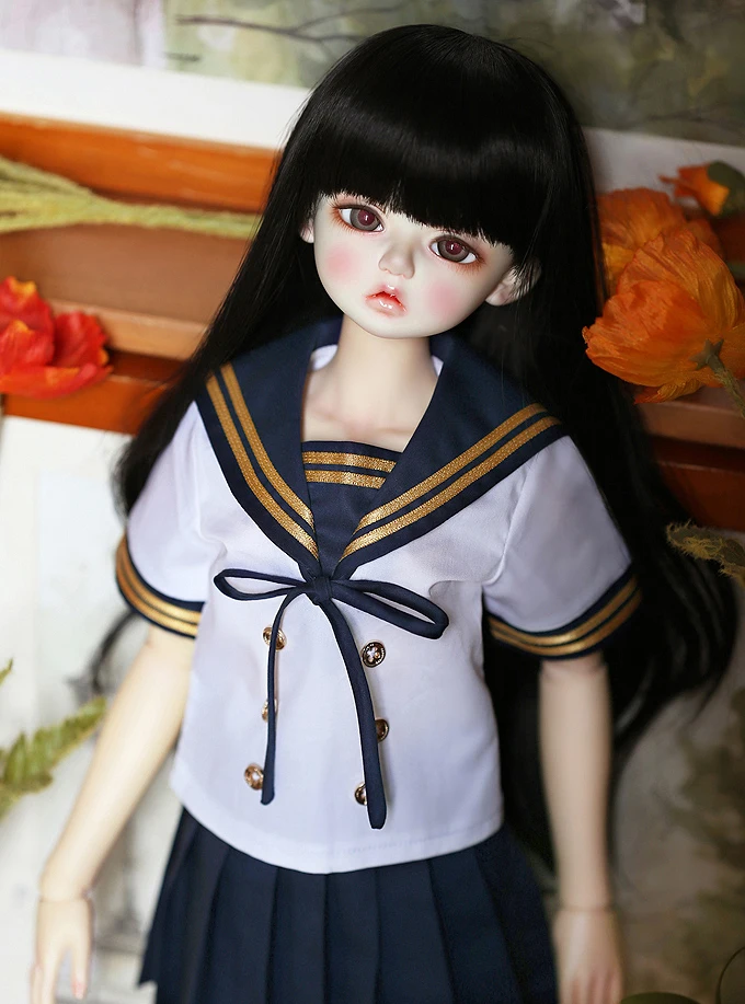 D01-P333 детская игрушка ручной работы 1/6 1/3 1/4 аксессуары для кукол BJD/SD Одежда для кукол белая кукла для мальчиков и девочек костюм моряка
