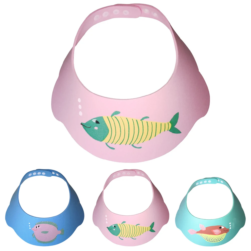 Детская бейсболка дети солнцезащитный козырек EVA гибкий милый шампунь для мытья