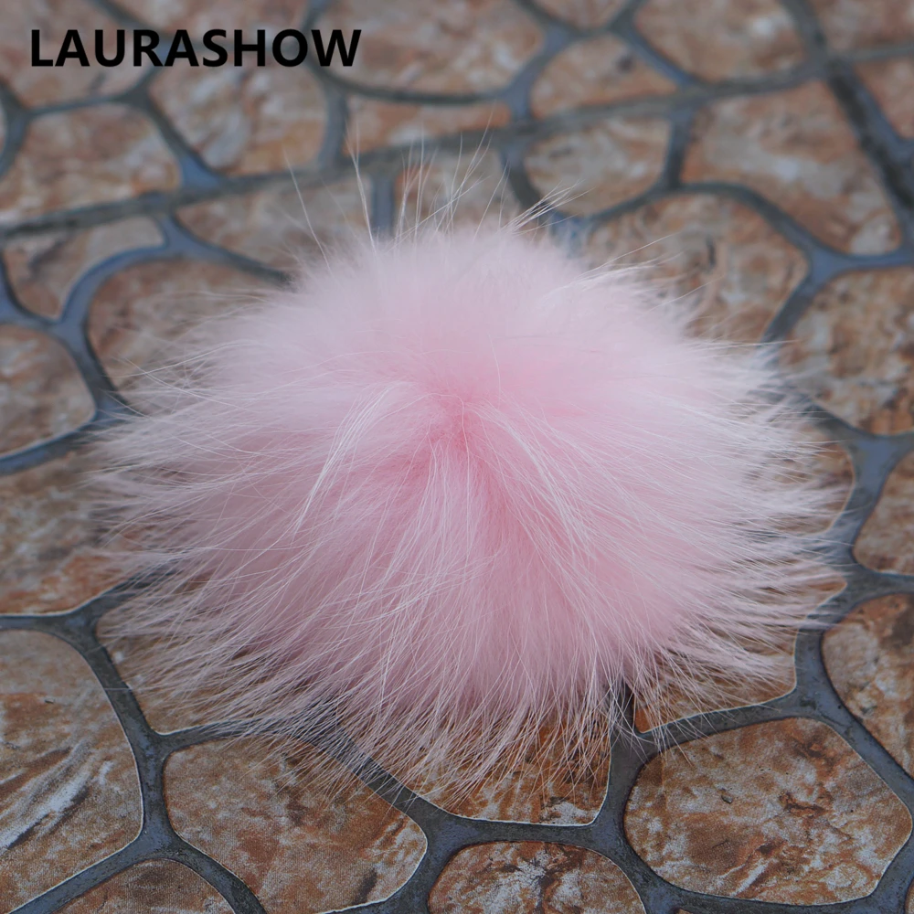 Aurashow/16-17 см, натуральный мех енота, норки, лисы, 6 шт./партия, разноцветные меховые зимние помпоны для обуви, сумка, шапка, меховая шапка, аксессуары