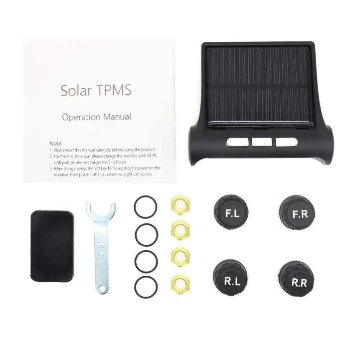 Акция 2018! Солнечная энергия TPMS автомобильная система контроля давления в шинах