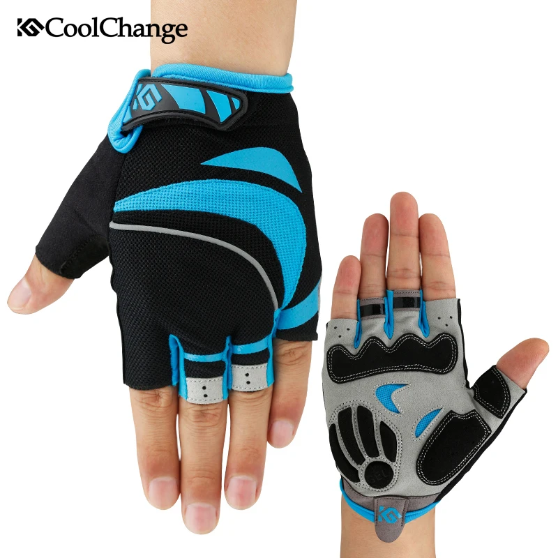 Coolchange дышащий половина палец Перчатки для Для мужчин летняя дорога горный