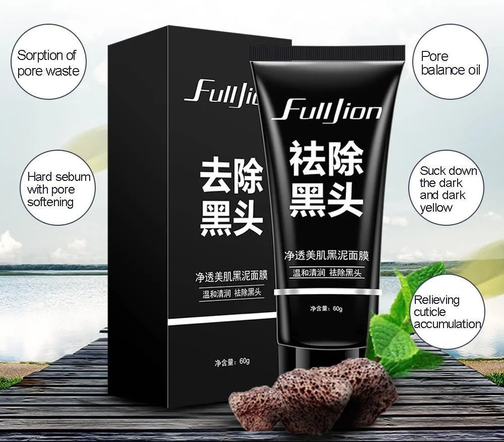 MABOX Bamboo Charcoal Black Mask Face Care Deep Cleansing Purifying Blackhead 3 Steps Black Head Remover Acne Nose Mask