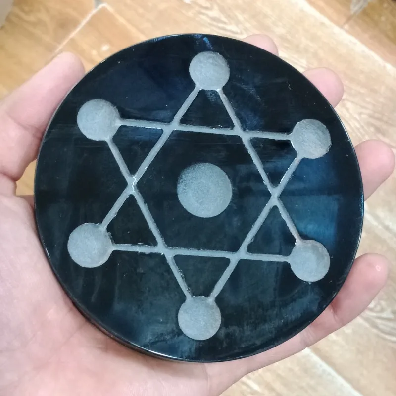 DHXYZB 10 см fengshui черная семерная звезда группа Обсидиановая пластина зеркало
