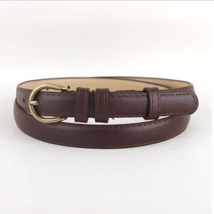 vintage brown style Хит, ремни для отдыха, платье, украшенный диким поясом, коричневая кожа, женский ремень, простой студенческий тонкий кожаный черный женский камербанд - Цвет: vintage brown style