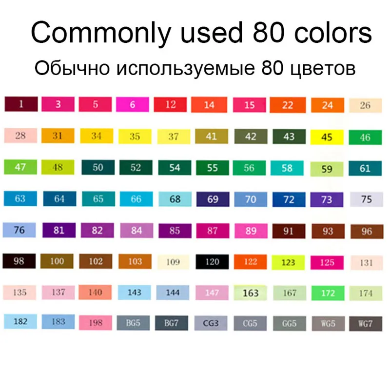 1 pack/set Цвет арт Марка ювелирных изделий комплект с двойной головкой 30/40/60/80 художественный эскиз жирной на спиртовой основе Mark анимационный комикс-студентки