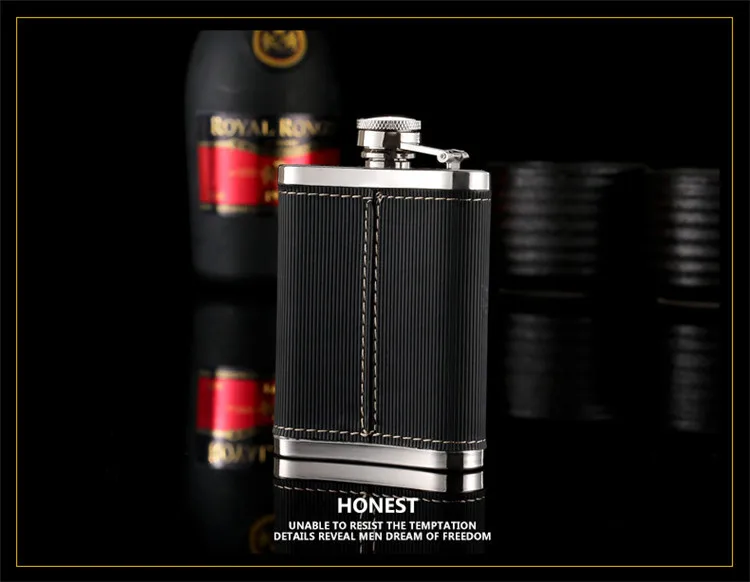 Mini 4oz Portable Stainless Steel Whisky Hip Flask Set Metal Funnel Alcohol matara Classic Avatar Design Best Man Gift Package