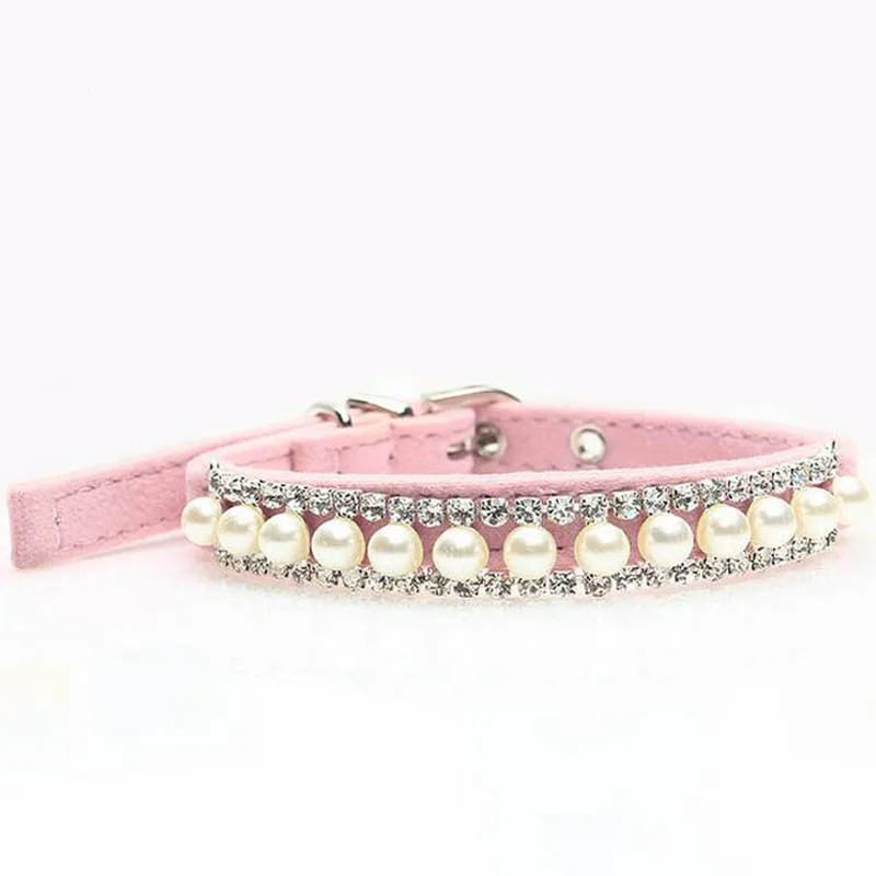 Милые воротники ручной работы с жемчугом собакой котом ожерелья для собаки щенка