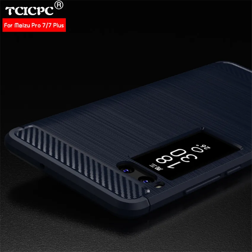Чехол TCICPC для Meizu Pro 7 чехол оригинал роскошный ультра тонкий углеродное волокно