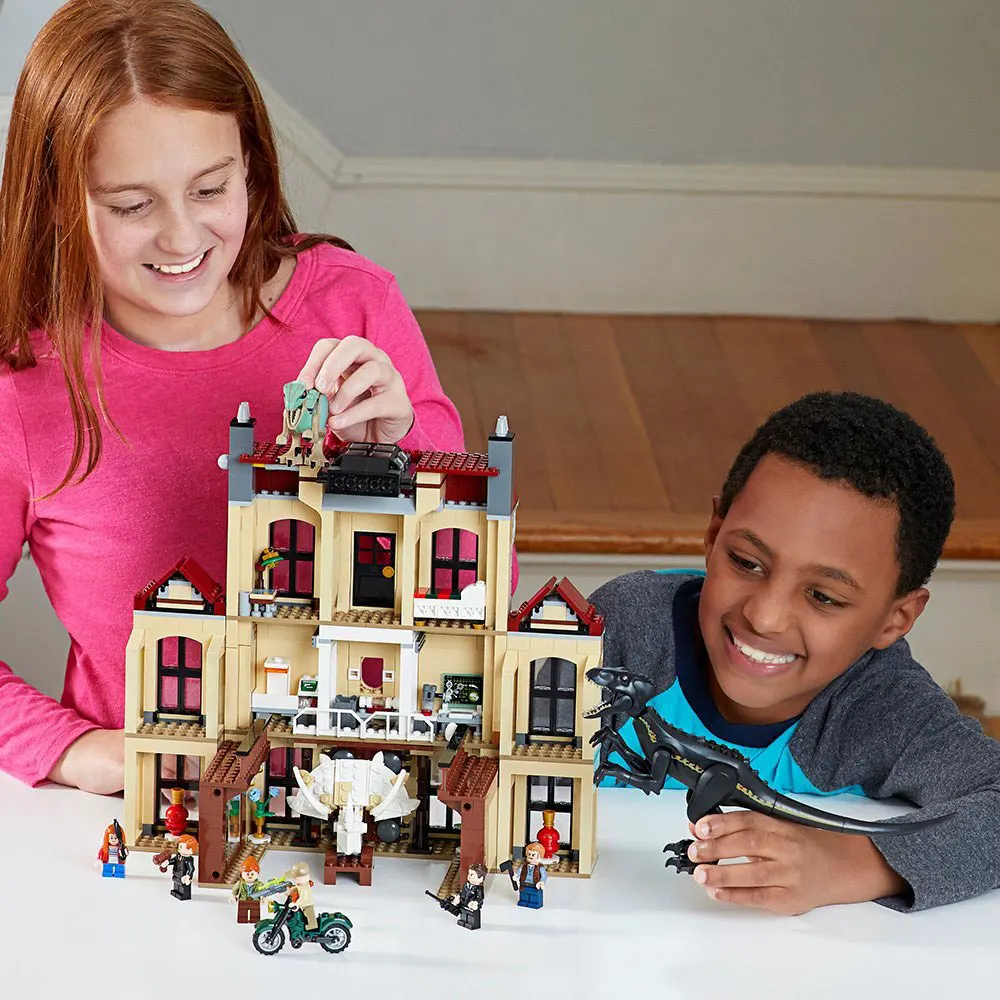 Bela Jurassic World Indoraptor Rampage at Lockwood Estate Building Kit совместим с Legoings 75930 строительные игрушки